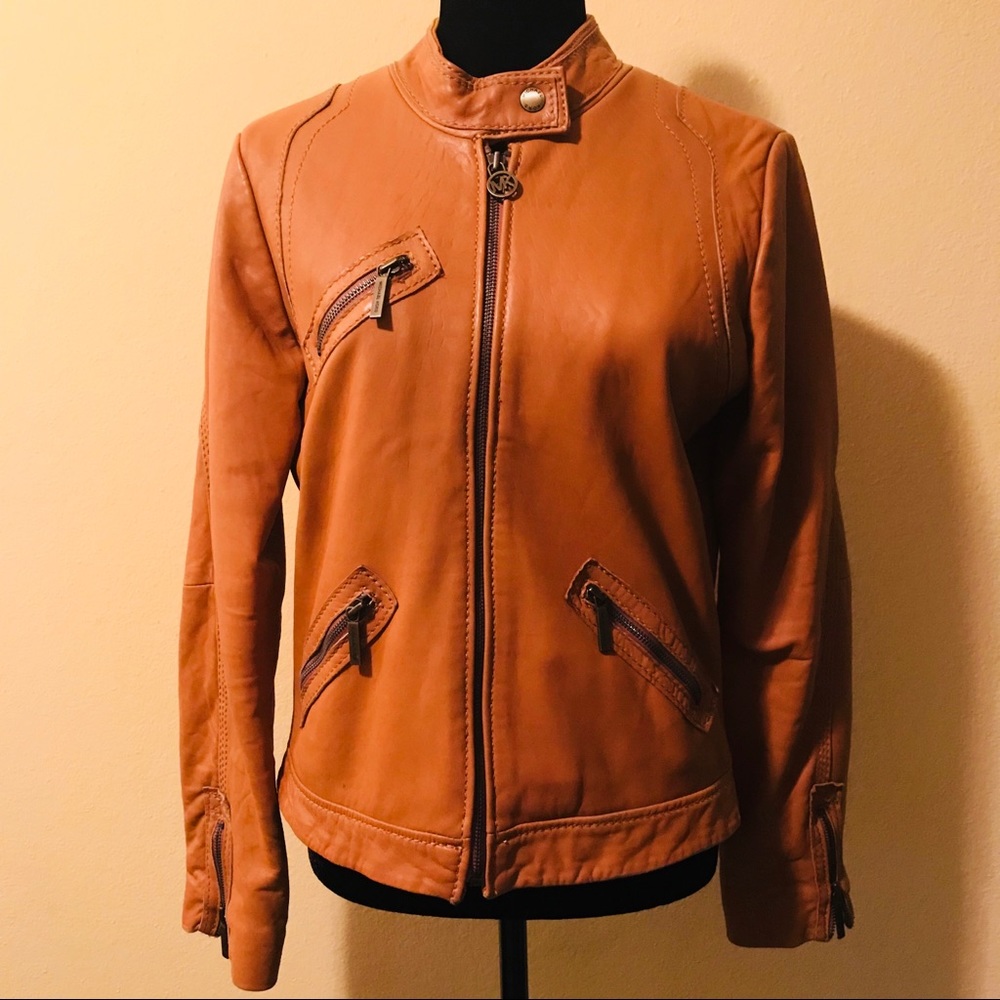 Cognac Leather Jacket